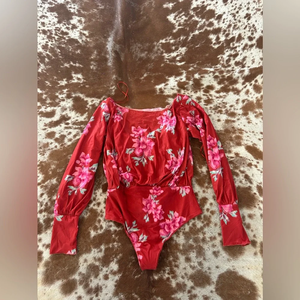 Free People NEW Undercover Printed Bodysuit